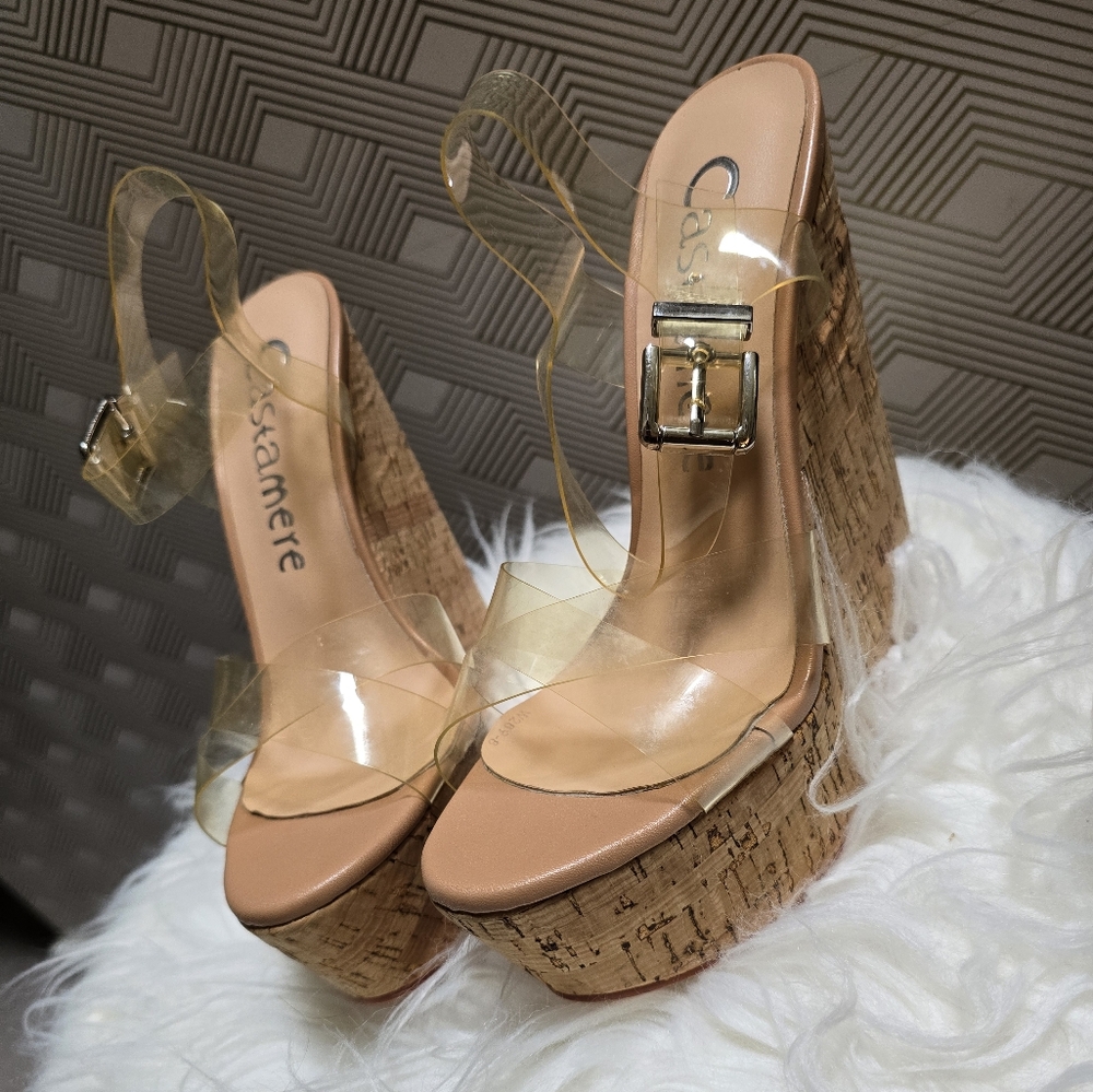 Clear Strap Wedges